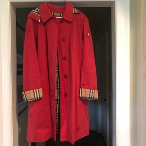 Burberry hooded trench coat